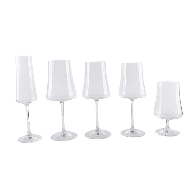 Jogo 30 Taças Xtra Cristal Titanio Bohemia