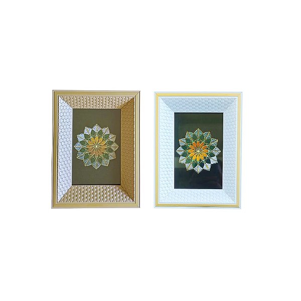 Porta Retrato 3D Para Foto 10x15cm Moldura Em Relevo Trançado