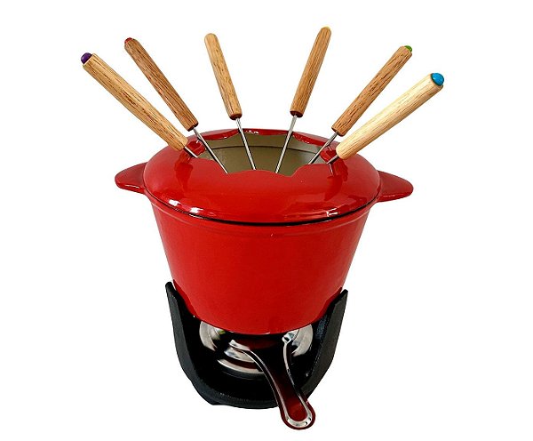 Aparelho de Fondue Com 10 Peças Ferro Fundido Fracalanza