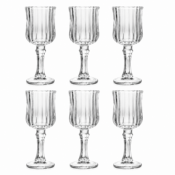 Jogo Com 6 Taças Para Licor 50ml Classic Vidro Wolff
