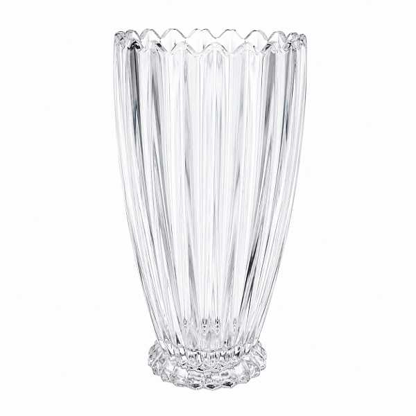 Vaso Decorativo de Cristal Transparente Geneva 11x11x22cm Wolff