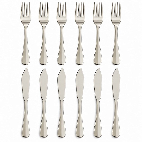 Conjunto de Talheres 12 Peças Baghette Aço Inox 18/0 Fracalanza