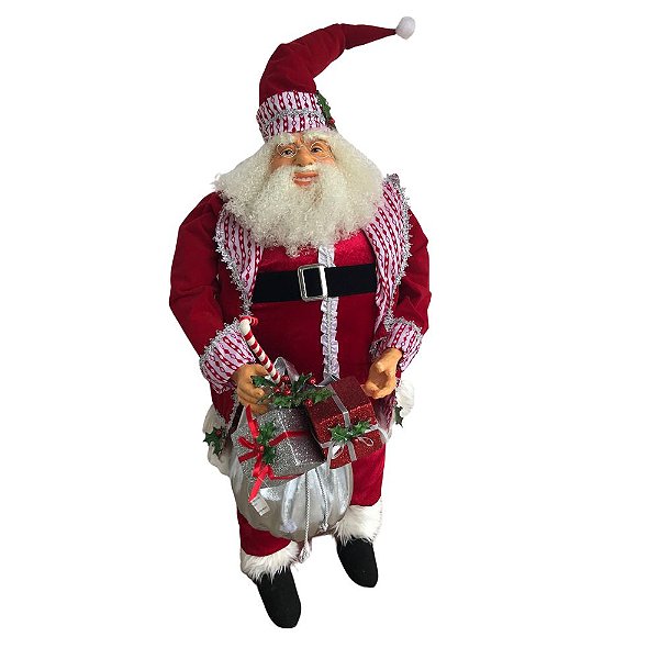Papai Noel Grande 106cm Decoração Natalina Luxo Super Saldão