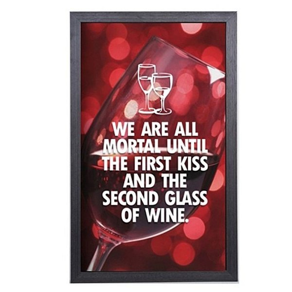 Quadro Porta Rolhas 50x31cm  We are all mortal  Woodart.