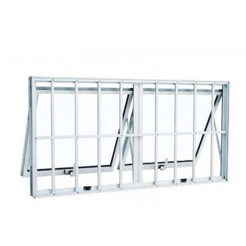 Maxim ar 2 Seções Vidro Mini Boreal Com Grade Linha Suprema Branco