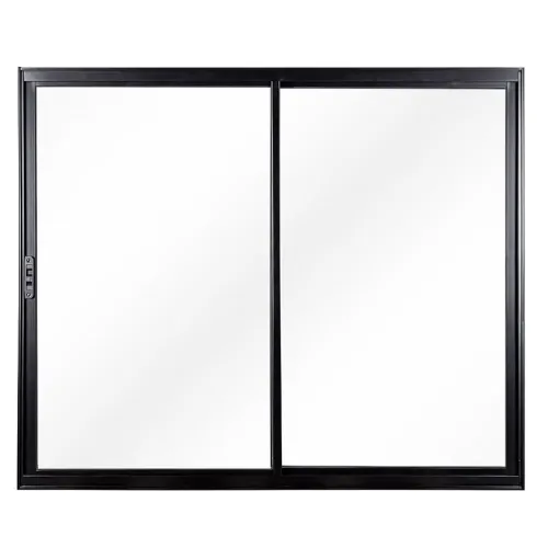VITRO DE CORRER 2 FOLHAS UMA FIXA VIDRO LISO LINHA MODULAR ALUMÍNIO PRETO