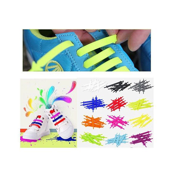 cadarço de silicone para tenis