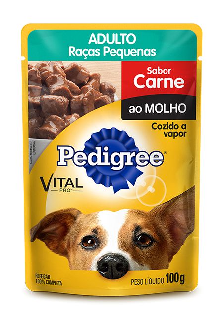 PEDIGREE® Sachê Adulto Sabor Carne ao Molho - Raças Pequenas 100g