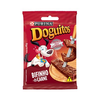 Petisco Doguitos Rodízio para Cães Adultos e Filhotes Sabor Carne - 65g