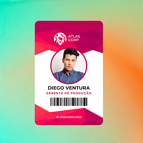 Crachá PVC personalizado RFID 125 mhz