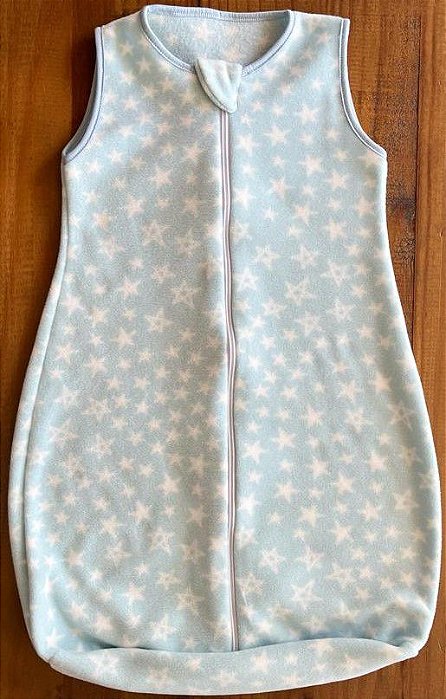 Saco de Dormir Bebê em Soft Estrelas Cor Azul Bebê