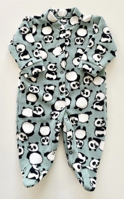Macacão Soft Bebê Menino Ursinho Panda