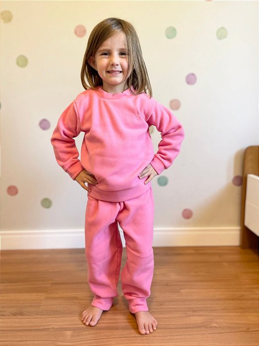 Conjunto Infantil Soft Menina Cor de Rosa