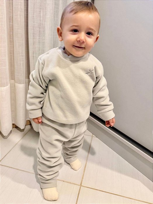 Conjunto Infantil Soft Cinza Claro
