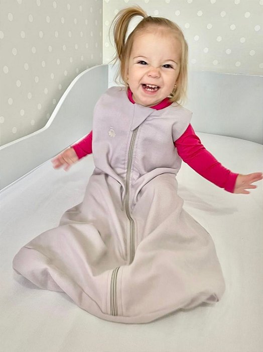 Saco de Dormir Bebê Flanela Cinza