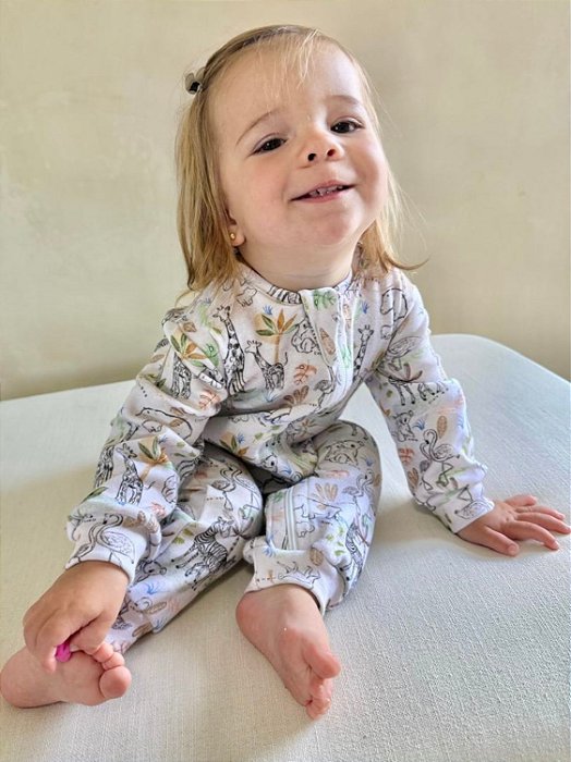 Macacão Infantil Algodão com Zíper Safari