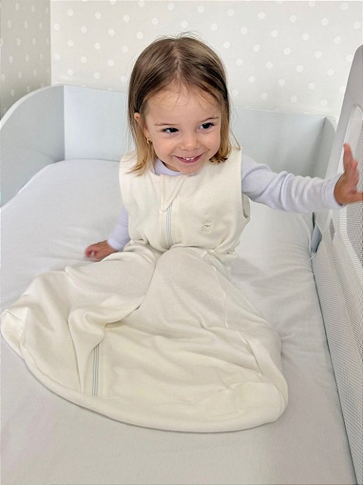 Saco de Dormir Bebê Malha Cor Off Liso