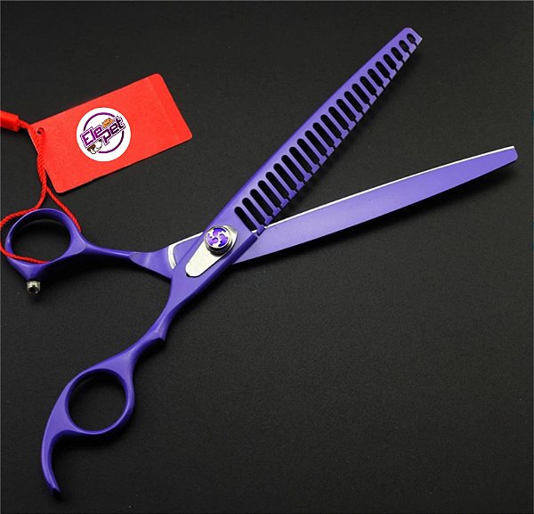 Tesoura Dentada, Tesoura Tubarão, Tesouras Profissionais, Pet, Titanium,  8.0 Polegadas - Elepet - Produtos Pet