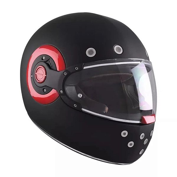 SMK Capacete Integral Retro Matt Black