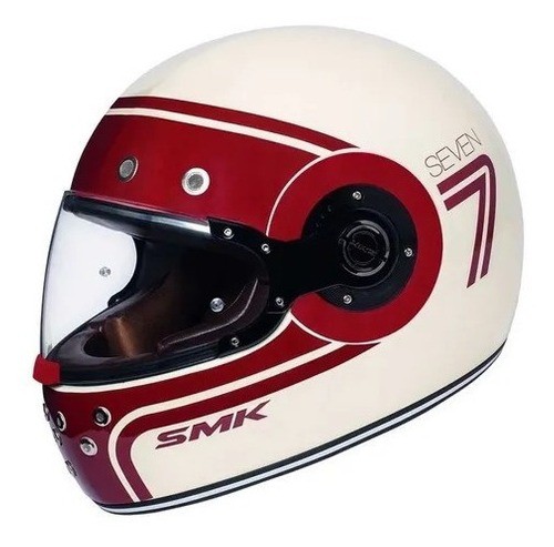 Capacete SMK Retro Seven White