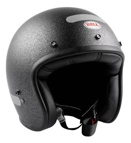 Capacete Bell Custom 500 Flake Preto Fosco