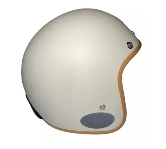 Capacete Lucca Cafe Racer Cream Fosco