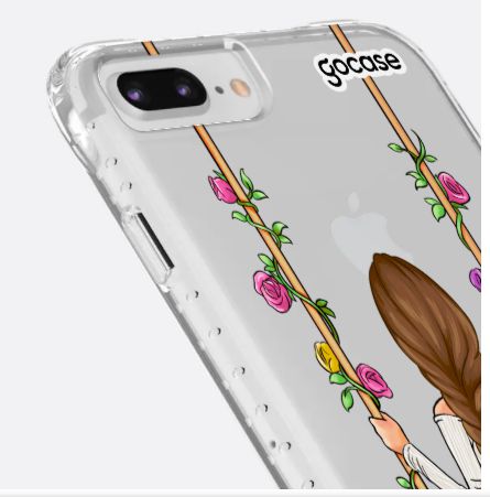 Capinha Impact Slim - Garota Floral - iPhone  7 Plus /8 Plus