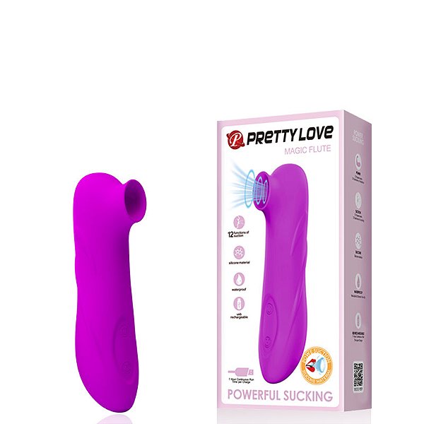 Estimulador Feminino Recarregável com 12 Modos de Sucção – PRETTY LOVE - MAGIC FLUTE