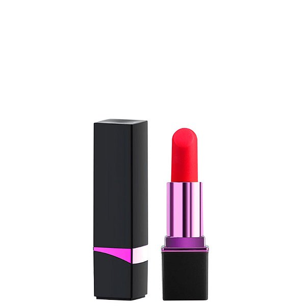 Vibrador Recarregável Formato Batom com 10 Modos de Vibração