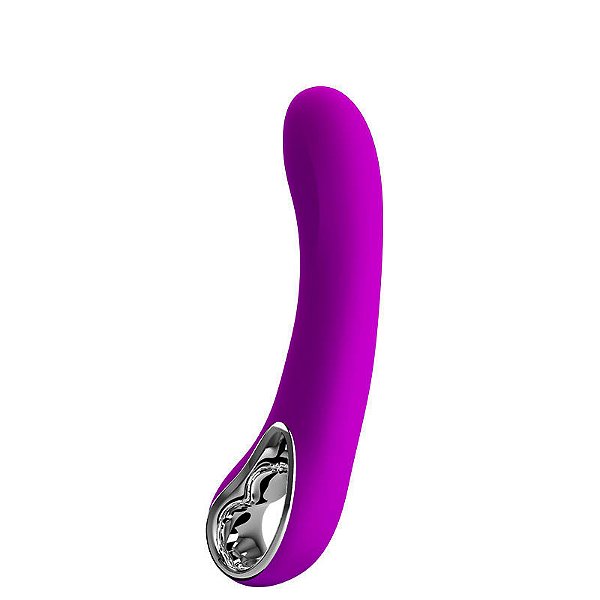 Vibrador Recarregável Ponto G com Alça Metalizada e 12 Modos de Vibração