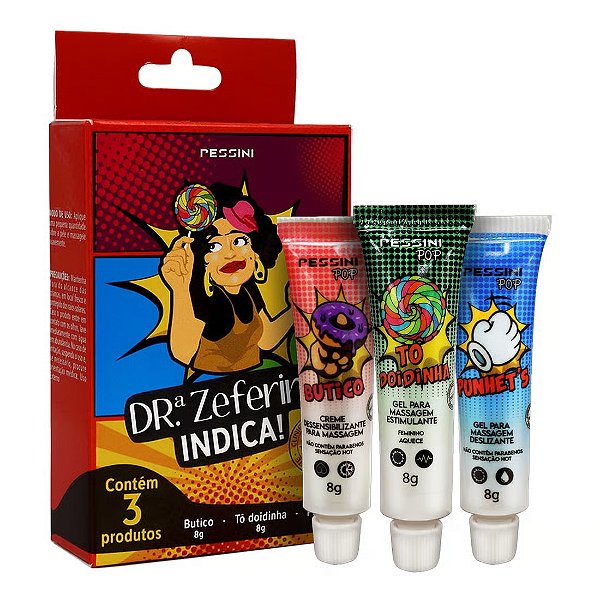 Kit Dra Zeferina com 3 Géis Funcionais 8g Linha POP Pessini