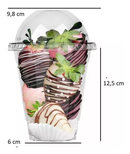 Copo Pet Descartável 473 Ml Com Tampa Bolha Sem Furo 50 Un