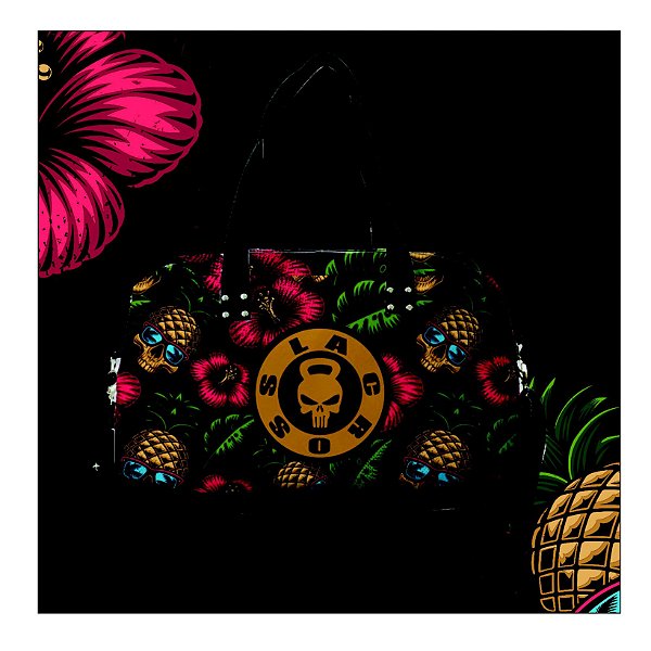 Mala  estampada tropical skull