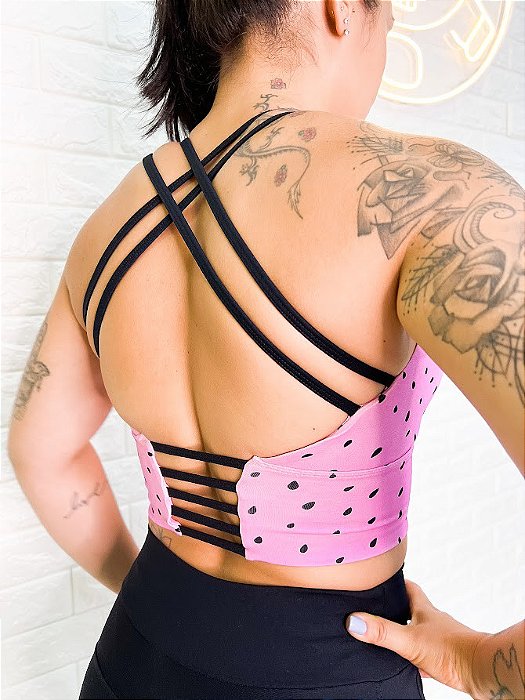 Top cropped tiras Annie melancia - sem troca