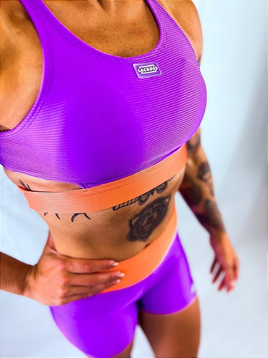 Top Helen canelado Magenta
