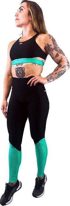 Top Helen canelado Black
