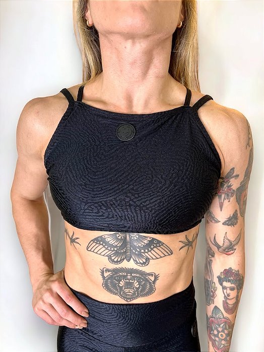 Top Karen Texturizado Preto