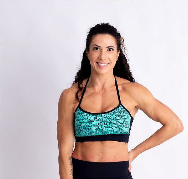 Top Tira Jacquard Chest Verde - sem troca