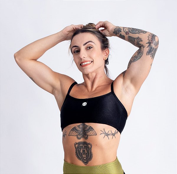 Top Clair Tricot Preto