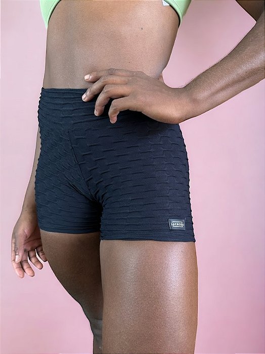 Shorts Jacquard Texture Preto