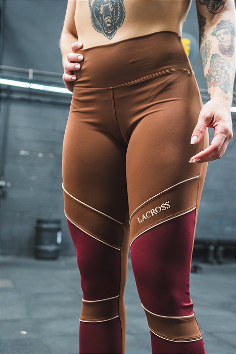 Legging Color Block Recortes Brownie