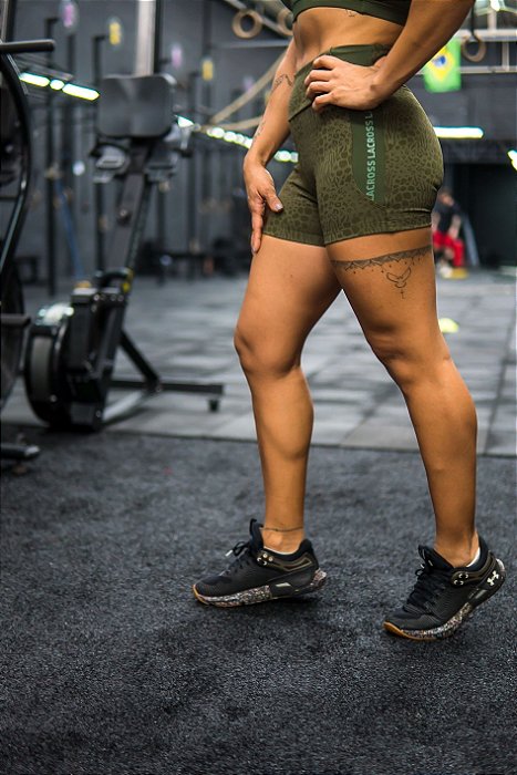 Shorts Skin Cós alto Military