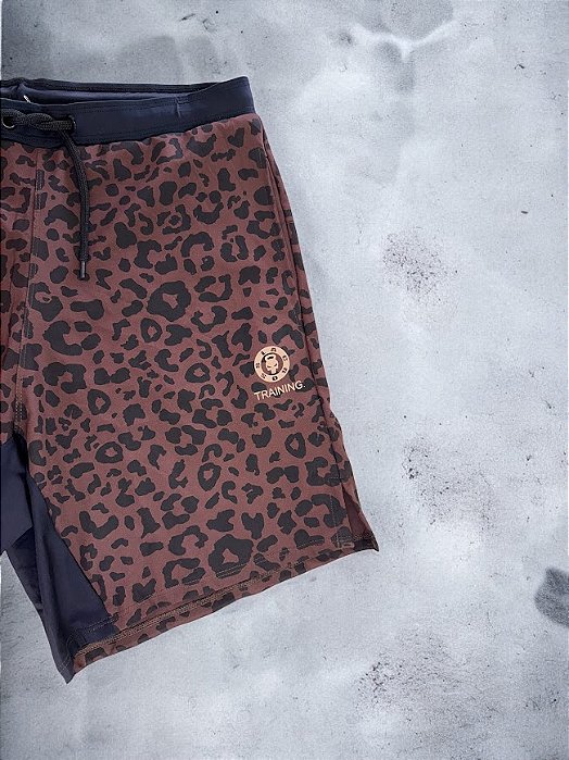 Bermuda Masculina Leopard Marrom