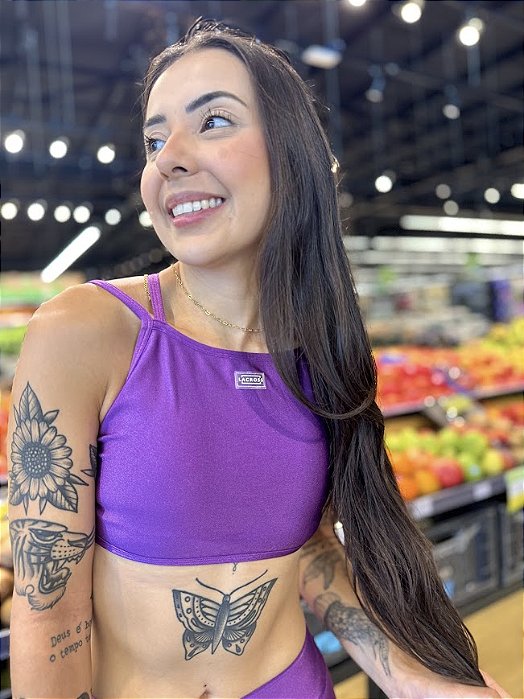 Top Karen Metalizado Amora