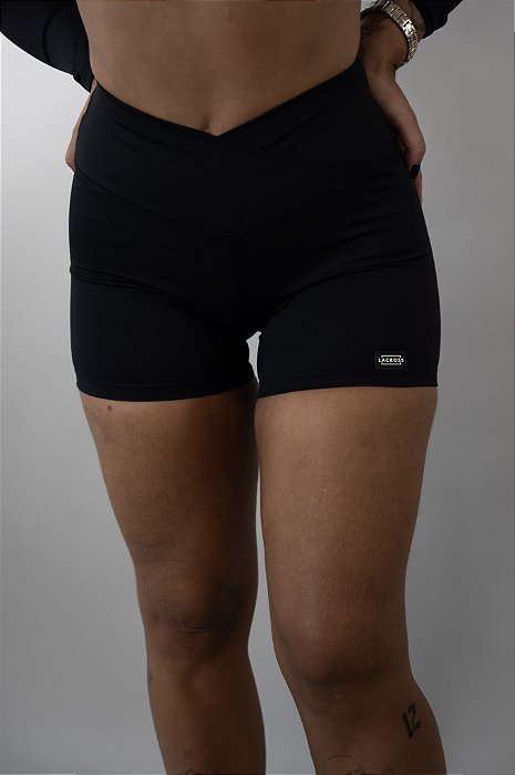 Shorts Cós transpasse Pulse Preto