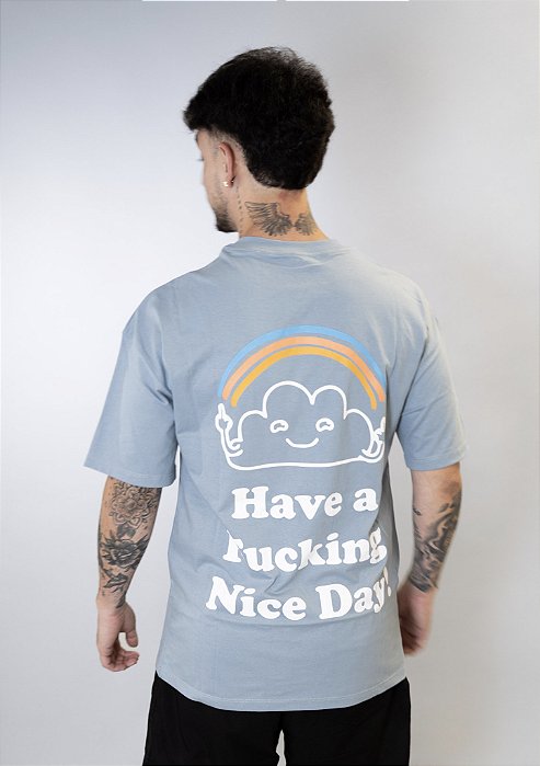 Camiseta Oversized Unissex Nice Day Gray