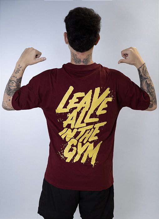 Camiseta Oversized Unissex Gym Marsala