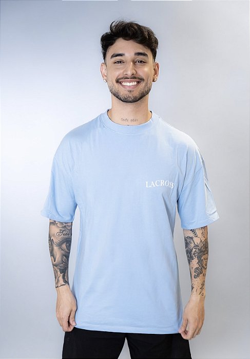 Camiseta Oversized Unissex Blessed Azul Sky