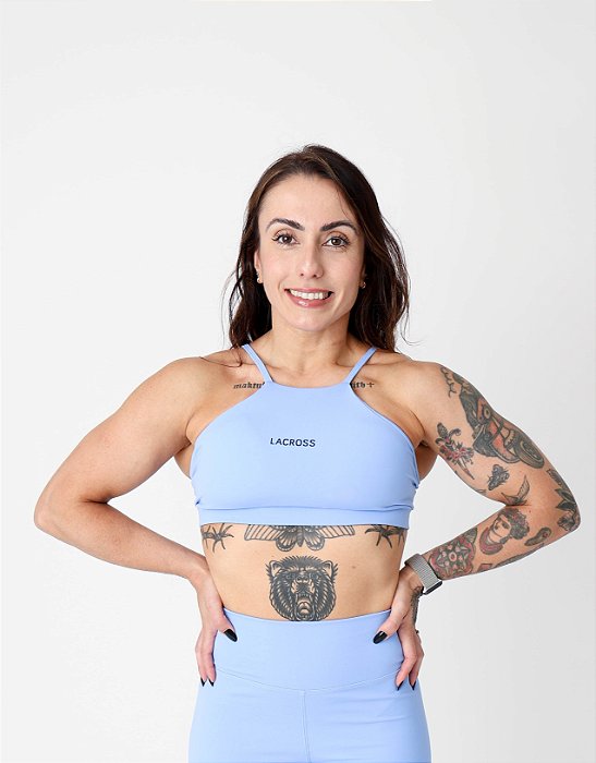 Top Nancy Ice blue com Alças Reguláveis