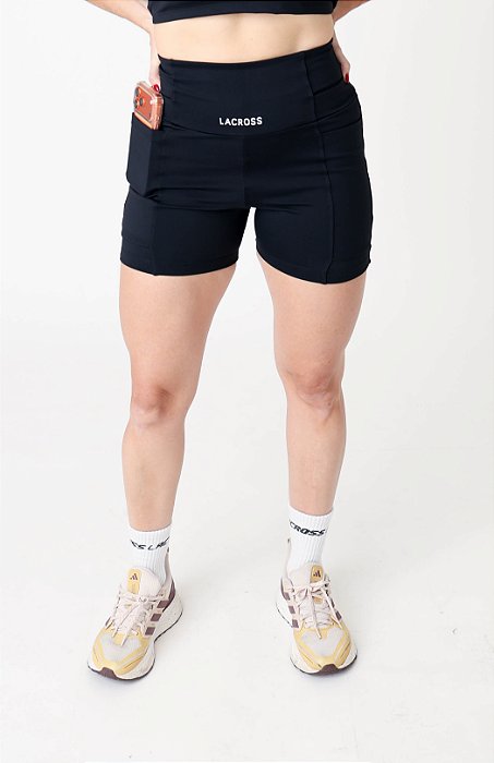 Shorts Race Três Bolsos Preto